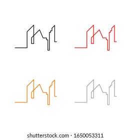 House architecture design icon on white