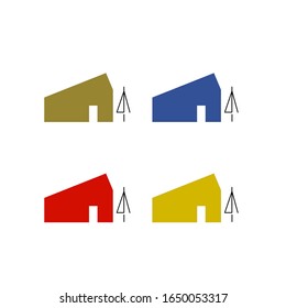 House architecture design icon on white