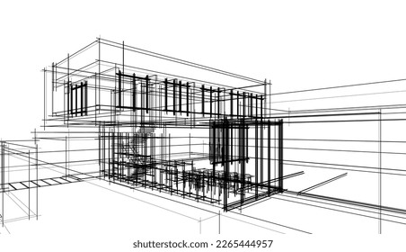 Hausarchitektur, Vektorgrafik 3D