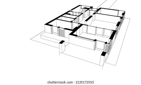 Hausarchitektur, Vektorgrafik 3D
