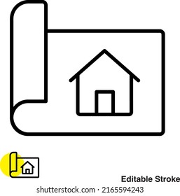 House Architecture Vector Line Icon