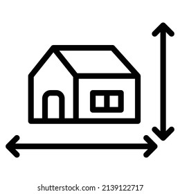 ilustración vectorial del icono del área de la casa.