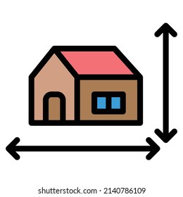 house area icon vector illustration .