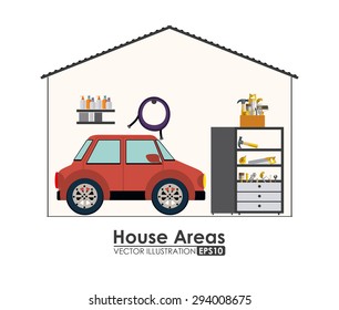 House areas digital design, vector illustration eps 10