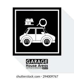 House areas digital design, vector illustration eps 10