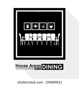 House areas digital design, vector illustration eps 10