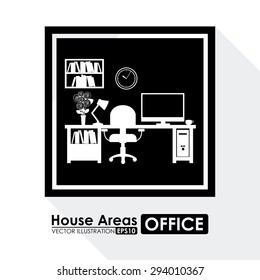 House areas digital design, vector illustration eps 10
