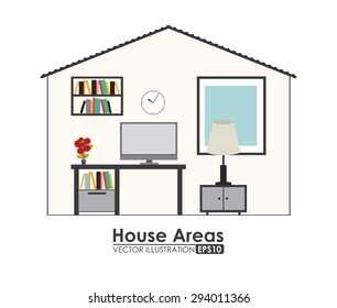 House areas digital design, vector illustration eps 10