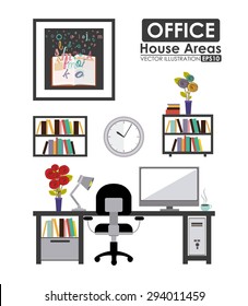 House areas digital design, vector illustration eps 10