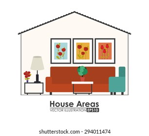 House areas digital design, vector illustration eps 10