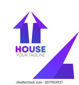 House Up Arrow Real Estate Logo