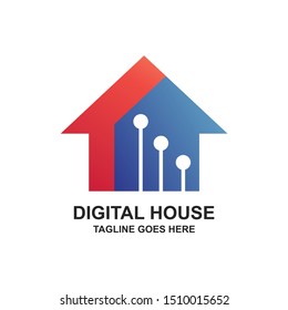 House and Arrow Technology Logo Design