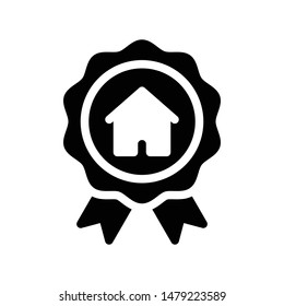 house award glyph flat vector icon