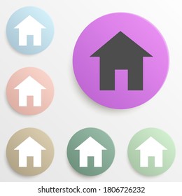 house badge color set. Simple glyph, flat vector of web icons for ui and ux, website or mobile application