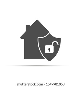 House badge and shield. Simple flat design
