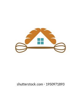 House Bakery logo design vector illustration, Creative Bakery logo design concept template, symbols icons