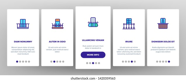 House Balcony Forms Vector Onboarding Mobile App Page Screen. Fashionable Balcony Thin Line Contour Symbols Pack. Modern Architecture. Luxurious Veranda Decor. Terrace Outline Illustration