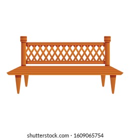 House bench icon. Cartoon of house bench vector icon for web design isolated on white background