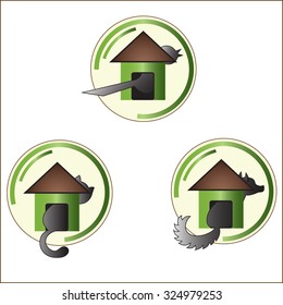 The house for birds and animals. Vector illustration.