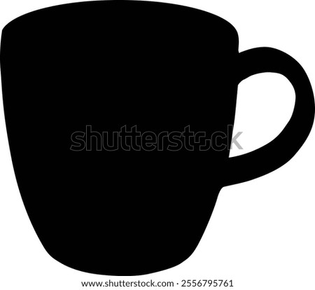 house black cup vector isolated on white background. Cup icon illustration design