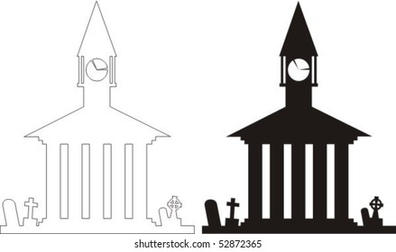 house black and white line drawing clip art illustration