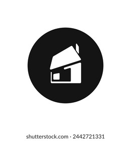 House black and white vector icon