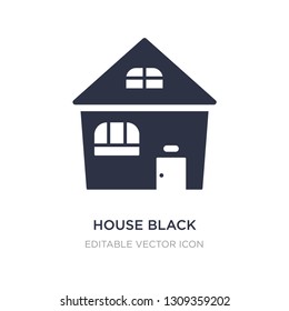 house black without door icon on white background. Simple element illustration from Buildings concept. house black without door icon symbol design.