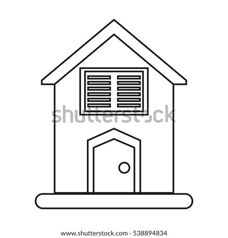 house blinds windows outline