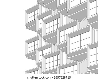 
house blocks concept 3d illustration
