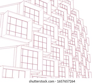 
house blocks concept 3d illustration