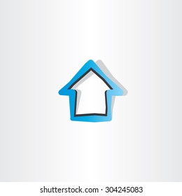 house blue logo symbol element design sign