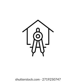 Herramienta de brújula del proyecto de la casa para la creación técnica del dibujo