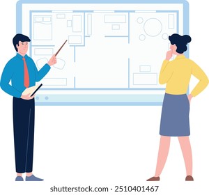 Bauplan des Hauses Architekten diskutieren Sitzung