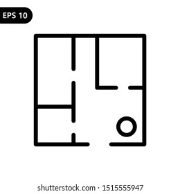 House blueprint plan icon vector illustration logo template. eps 10
