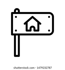 house board thin line vector icon