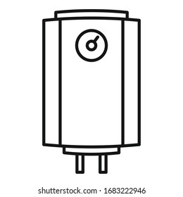 Icono de caldera de la casa. Icono de vector de caldera de la casa de esquema para diseño web aislado en fondo blanco