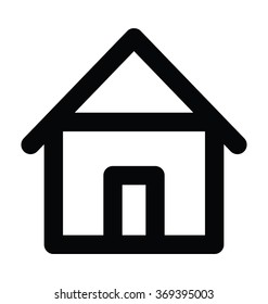 House Bold Line Vector Icon 