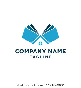 House and Book Logo Design