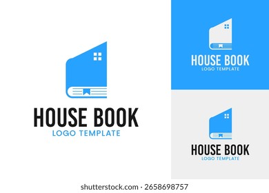Ideia de ilustração vetorial do modelo do logotipo do livro da casa