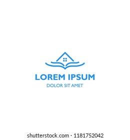 House book. Vector logo template