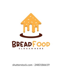 House Bread Food logo vector template, Creative Bread with home logo design concepts