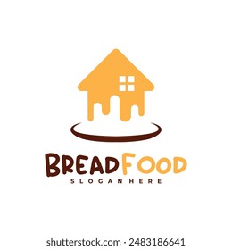 House Bread Food logo vector template, Creative Bread with home logo design concepts