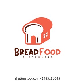 House Bread Food logo vector template, Creative Bread with home logo design concepts
