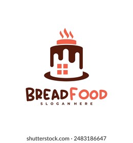 House Bread Food logo vector template, Creative Bread with home logo design concepts