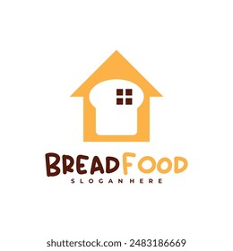 House Bread Food logo vector template, Creative Bread with home logo design concepts