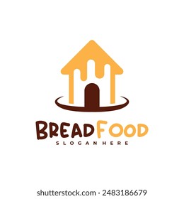 House Bread Food logo vector template, Creative Bread with home logo design concepts