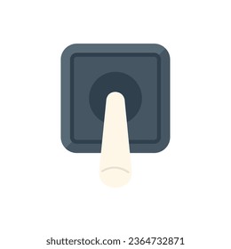 House breaker icon flat vector. Safety panel. Switch fuse isolated