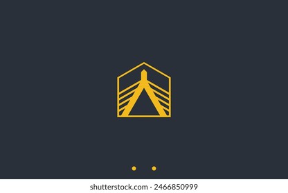 house with bridge logo design vector silhouette illustration