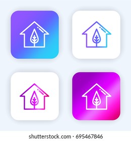 House bright purple and blue gradient app icon