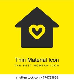 House bright yellow material minimal icon or logo design
